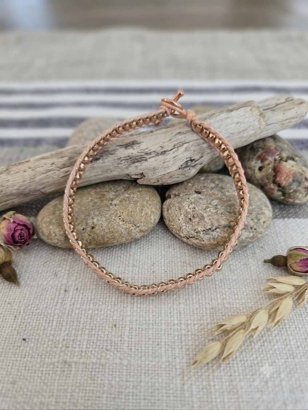 Express NWT Braided Leather Wrap Bracelets - Rose Gold Accents